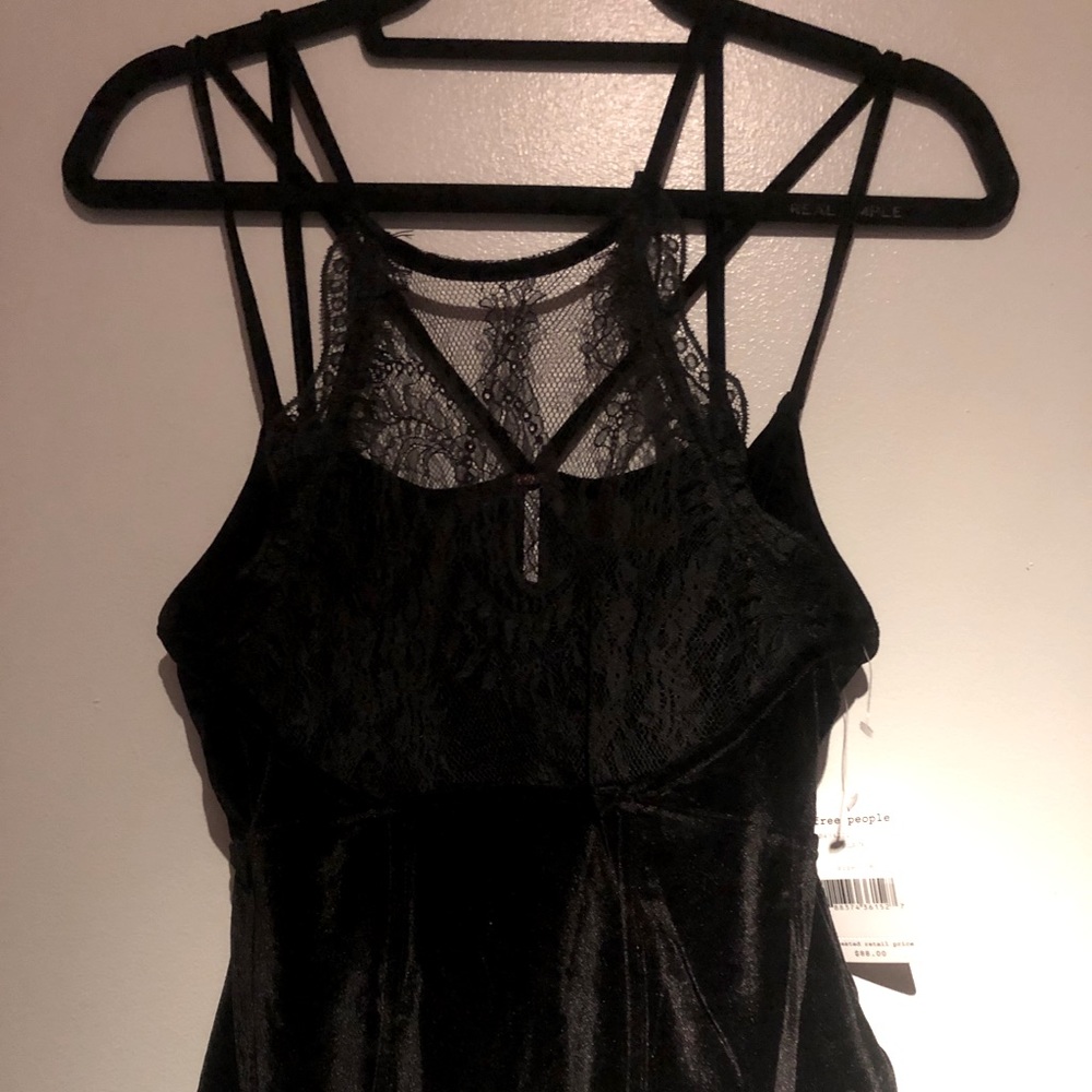 Free People Black Lace Tank Top - NWT! Sz medium